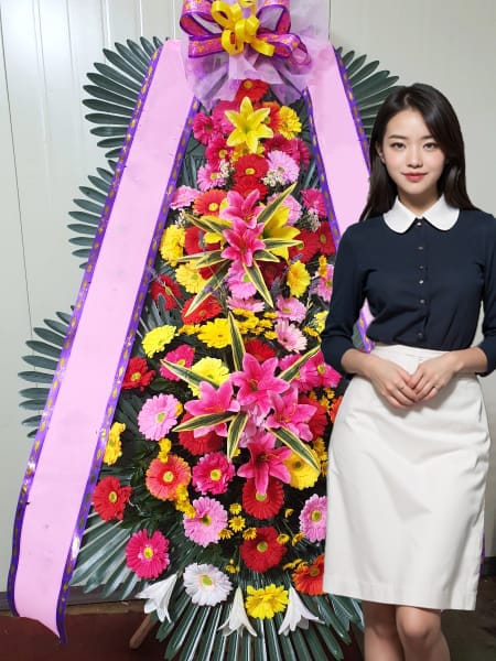 명품웨딩프로포즈 3단화환 기본형