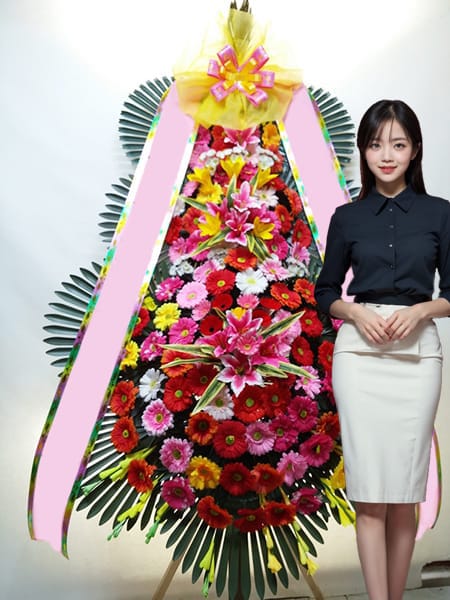명품웨딩프로포즈 3단화환 고급형